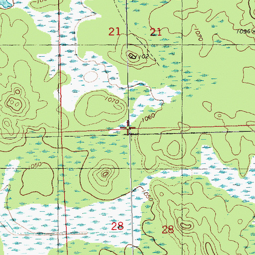 Topographic Map of Smith School, WI