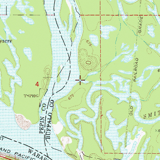 Topographic Map of Smith Slough, WI