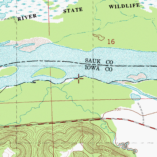 Topographic Map of Sneed Creek, WI