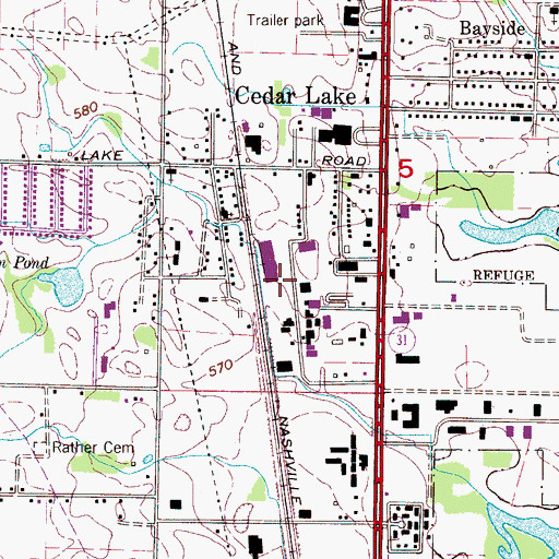 Topographic Map of Chamber of Commerce Industrial Park, AL