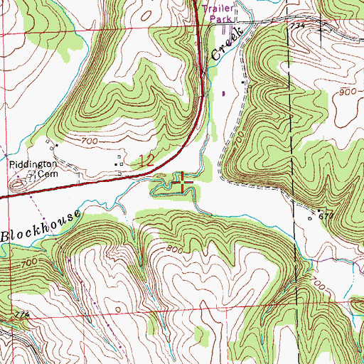 Topographic Map of Snowden Branch, WI