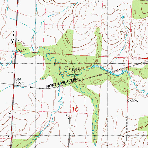 Topographic Map of Soda Creek, WI