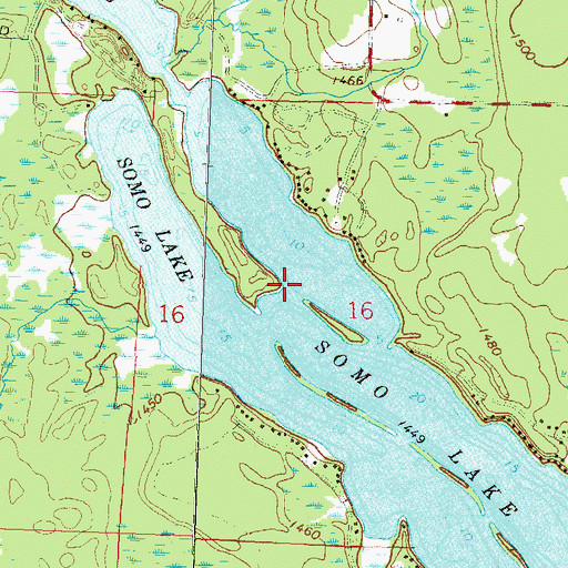 Topographic Map of Somo Lake, WI