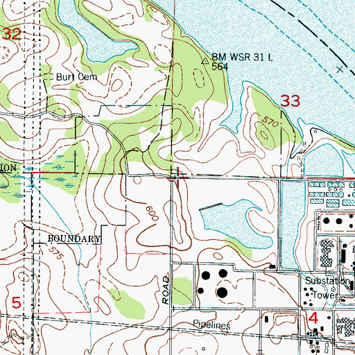 Topographic Map of Mallard-Fox Creek Industrial Park, AL