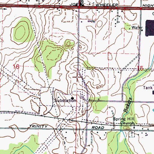 Topographic Map of North Alabama Industrial Park, AL