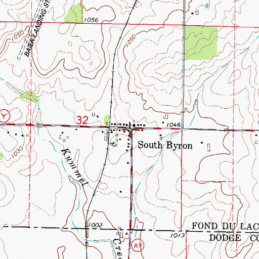 Topographic Map of South Byron, WI