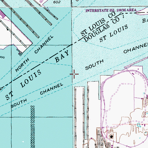 Topographic Map of South Channel, WI