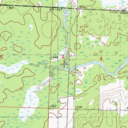 Topographic Map of South Fork Copper River, WI
