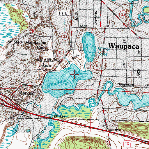 Topographic Map of South Park, WI