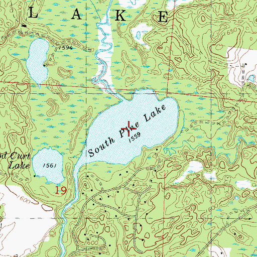 Topographic Map of South Pine Lake, WI