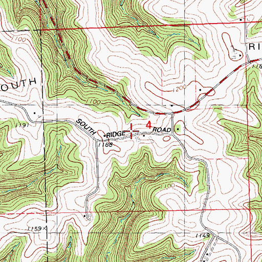 Topographic Map of South Ridge, WI