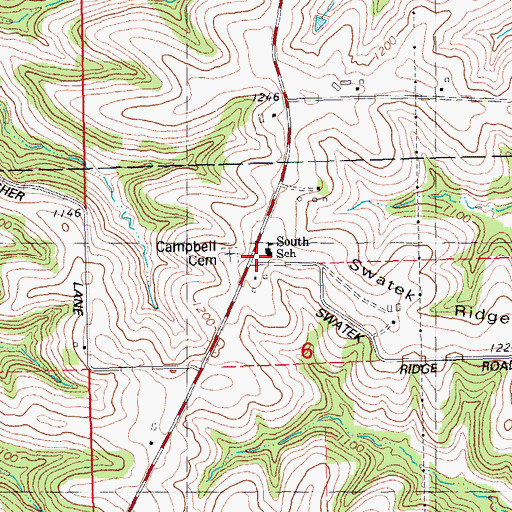 Topographic Map of South Elementary School, WI