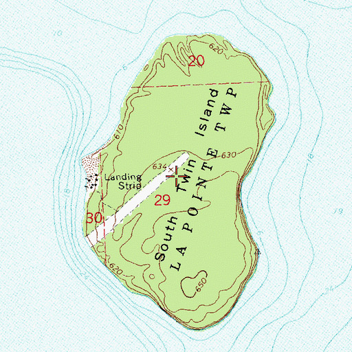 Topographic Map of South Twin Island, WI