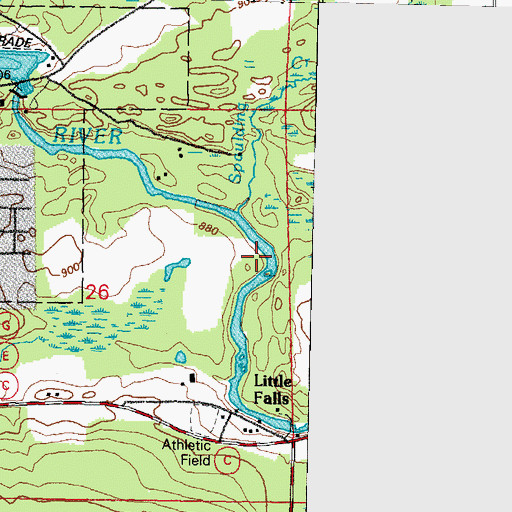 Topographic Map of Spaulding Creek, WI
