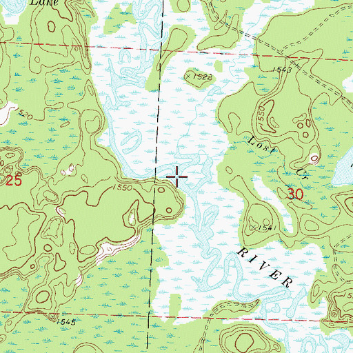 Topographic Map of Spider Creek, WI