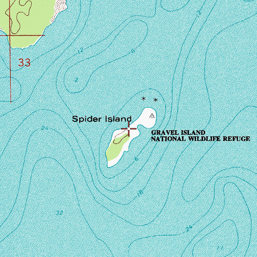 Topographic Map of Spider Island, WI