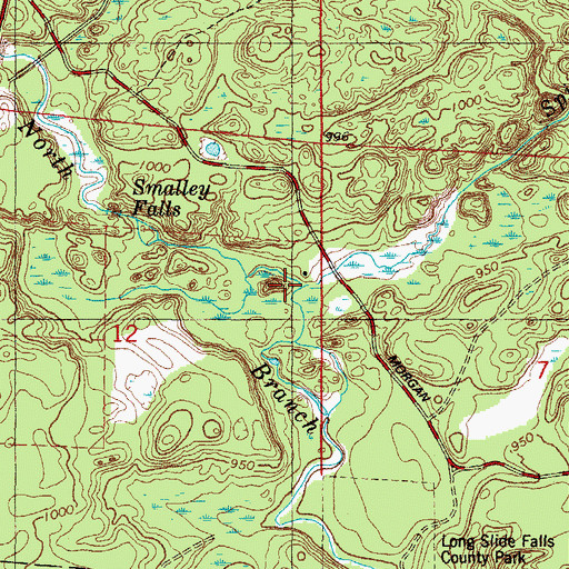Topographic Map of Spikehorn Creek, WI