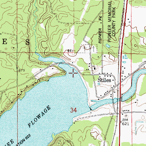 Topographic Map of Splinter Creek, WI