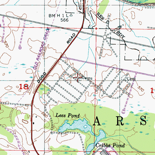 Topographic Map of Clark Cemetery, AL