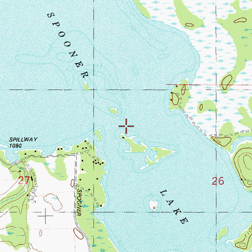 Topographic Map of Spooner Lake, WI