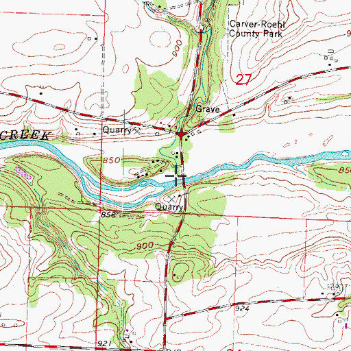 Topographic Map of Spring Brook, WI