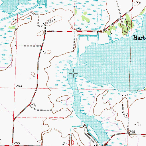 Topographic Map of Spring Brook, WI