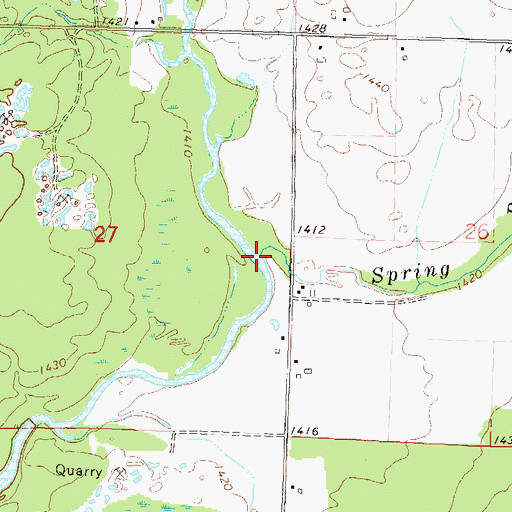 Topographic Map of Spring Brook, WI
