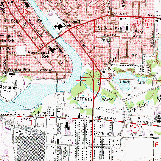 Topographic Map of Spring Brook, WI