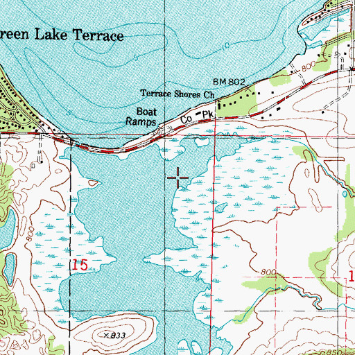 Topographic Map of Spring Creek, WI