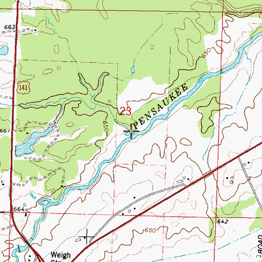 Topographic Map of Spring Creek, WI