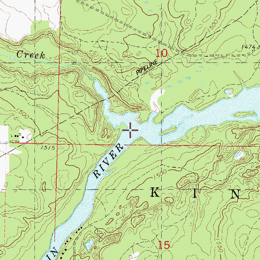 Topographic Map of Spring Creek, WI