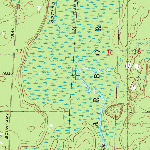 Topographic Map of Spring Creek, WI