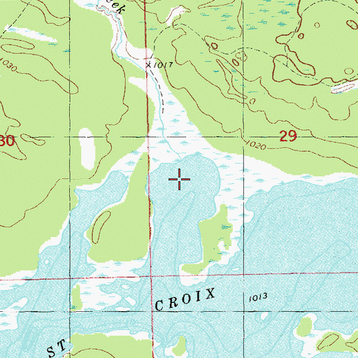 Topographic Map of Spring Creek, WI
