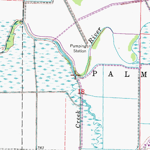 Topographic Map of Spring Creek, WI