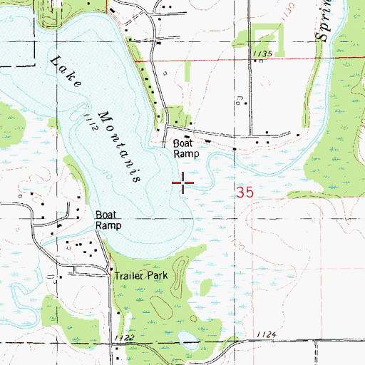 Topographic Map of Spring Creek, WI