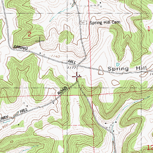 Topographic Map of Spring Hill School (historical), WI