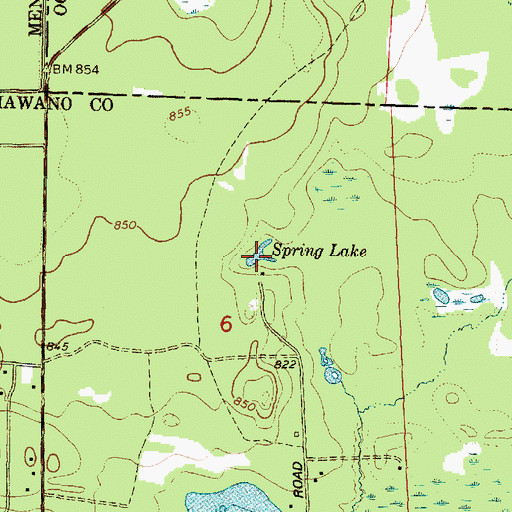 Topographic Map of Spring Lake, WI
