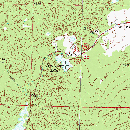 Topographic Map of Spring Lake, WI
