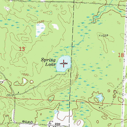 Topographic Map of Spring Lake, WI