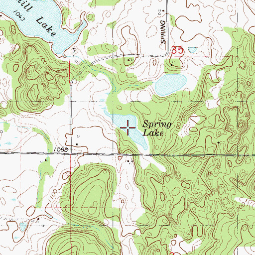Topographic Map of Spring Lake, WI