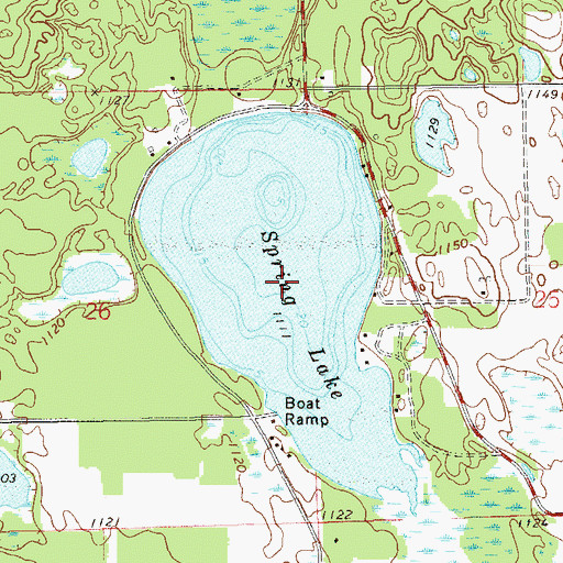 Topographic Map of Spring Lake, WI