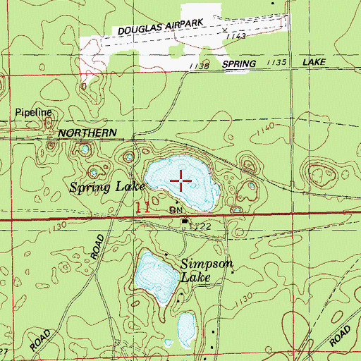 Topographic Map of Spring Lake, WI