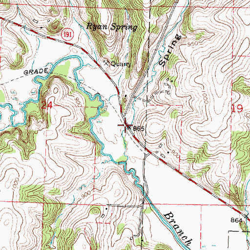 Topographic Map of Spring Valley, WI
