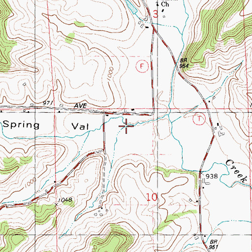 Topographic Map of Spring Valley, WI