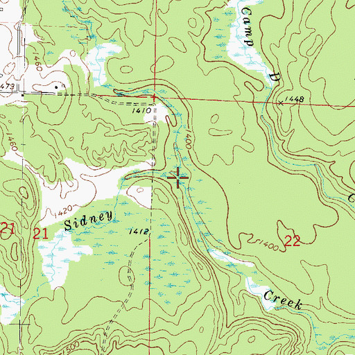 Topographic Map of Springdale Branch, WI