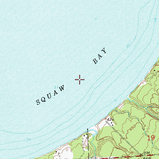 Topographic Map of Mawikwe Bay, WI