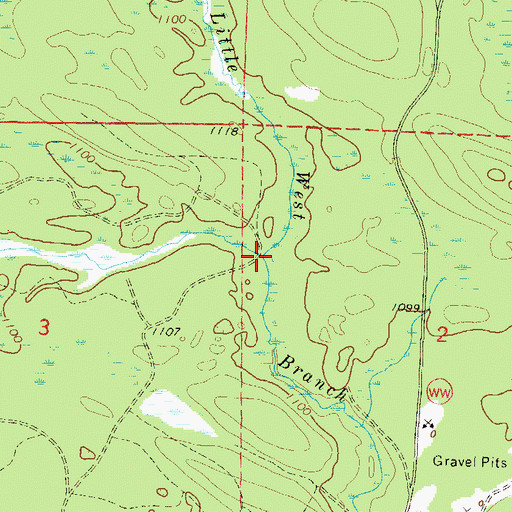 Topographic Map of Squaw Creek, WI