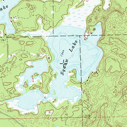 Topographic Map of Osprey Lake, WI