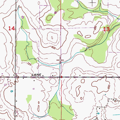 Topographic Map of Kincaid Cemetery, AL