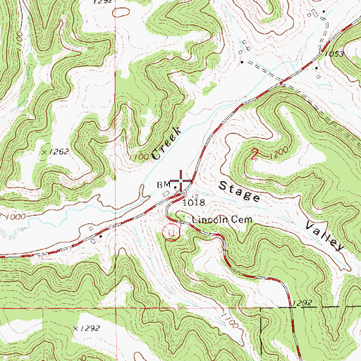 Topographic Map of Stage Valley, WI